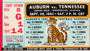 1962_College_Football_Tennessee vs. Auburn_Cliff Hare Stadium_